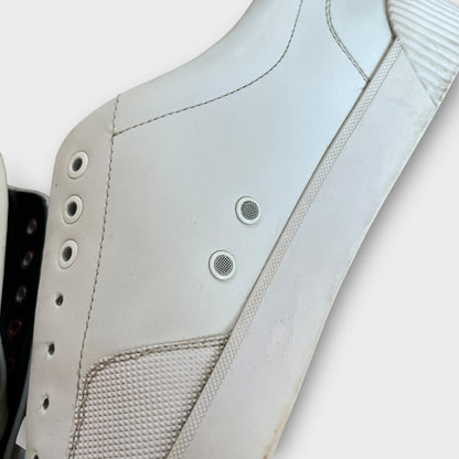 HUGO BOSS White Snake Leather Sneakers