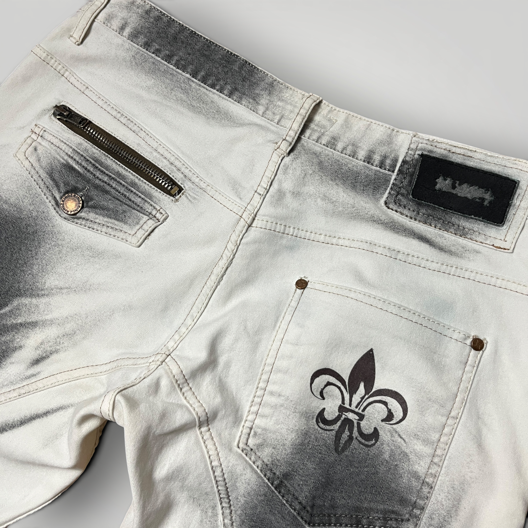 KINGZ Vintage 2010's Y2K Biker Stacked Fit Jeans