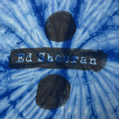 Ed Sheeran Official Merch "Divide" Tour Tie Dye Graphic Heavy Cotton T-Shirt