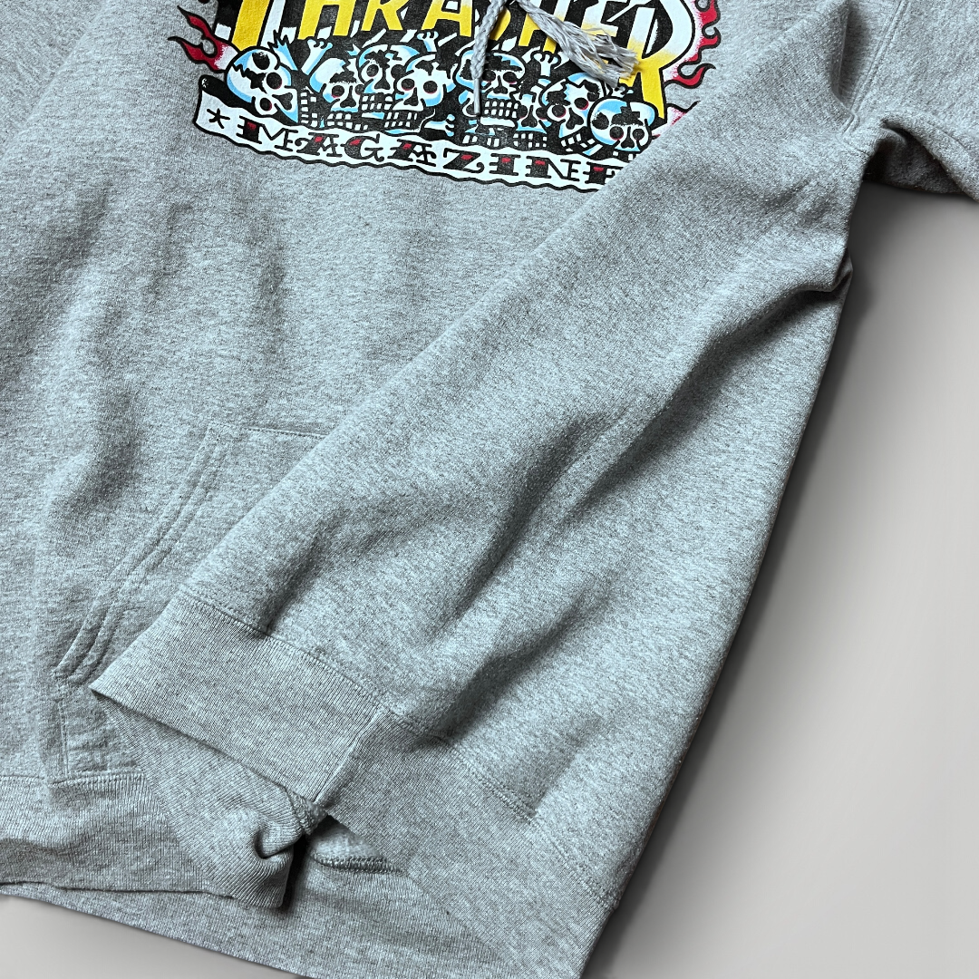 Thrasher "Krak Skulls" Tubular Knit Boxy Graphic Skater Hoodie