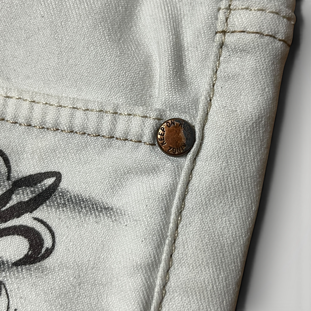 KINGZ Vintage 2010's Y2K Biker Stacked Fit Jeans