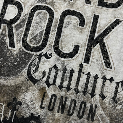 Hard Rock Couture Vintage 2000's Y2K Graphic Baby Cut T-Shirt !RARE! (Дамско)