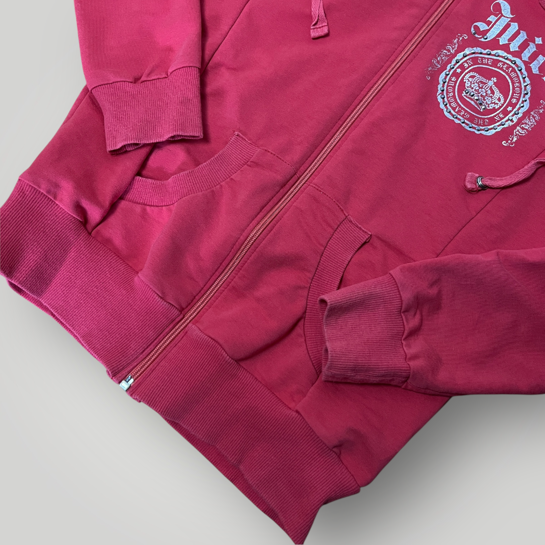 Juice Y2K Zip-Up Graphic Hoodie (Дамско)