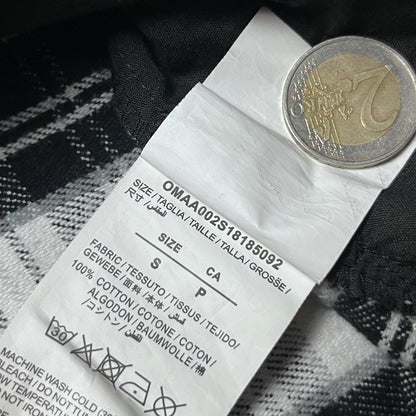 "OFF-WHITE" Hooded Check Flannel Heavy Cotton Shirt Jacket 2018 (Replica)