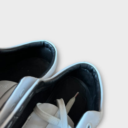 HUGO BOSS White Snake Leather Sneakers
