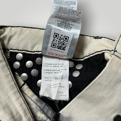 GUESS Y2K Studded Distressed Denim Shorts (Дамско)
