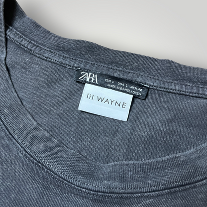 Lil Wayne x ZARA 2023 Oversized Graphic Fade Wash T-Shirt
