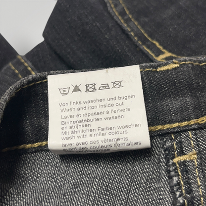 Apple Bottom ls Vintage 2000's Y2K Hip-Hop Embroidered Heavy Cotton Black Baggy Jeans (Дамско) (Rep)