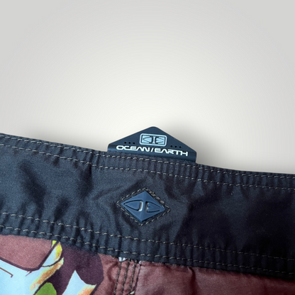 Ocean Earth Ed Hardy Style Y2K Graphic Surf Shorts