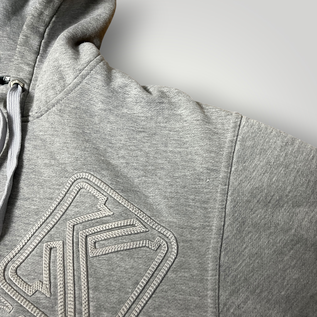 Karl Kani Heavy Cotton Oversized Y2K Hip-Hop Embroidered Zip-Up Hoodie