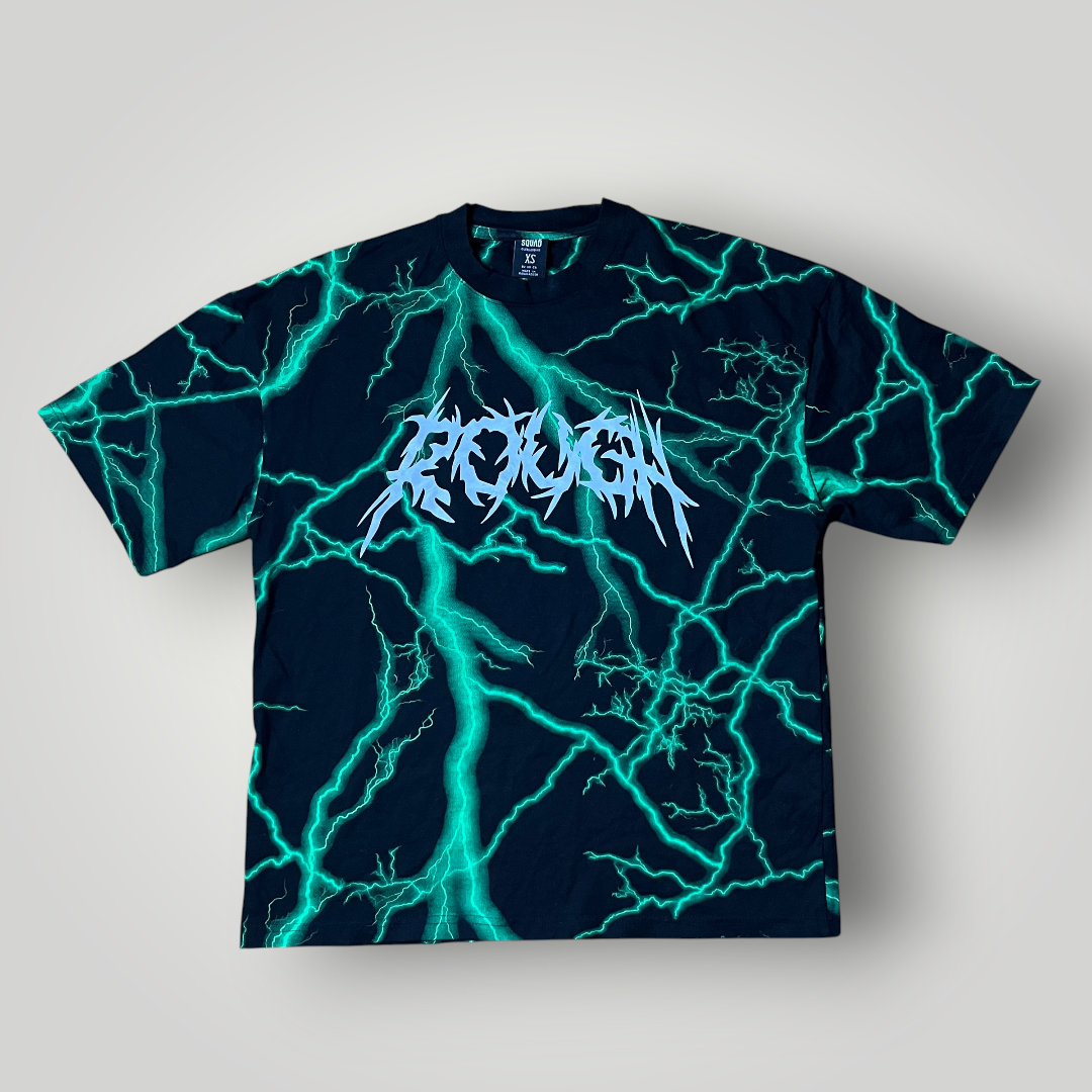 Black Squad "ROUGH" Y2K Heavy Cotton Graphic Boxy T-Shirt