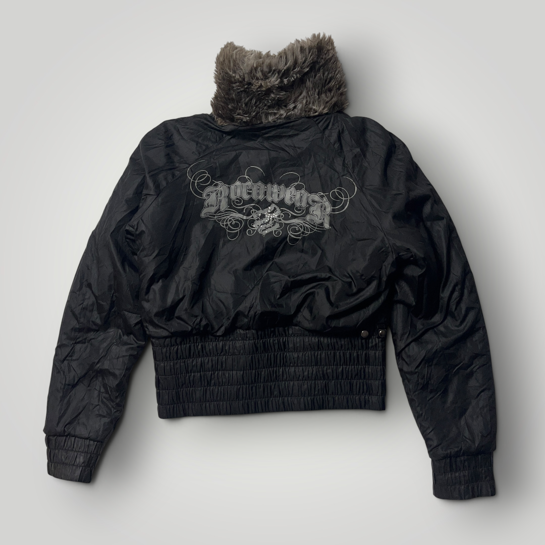Rocawear Vintage 2000's Y2K Reversible Faux Fur Jacket (Дамско)
