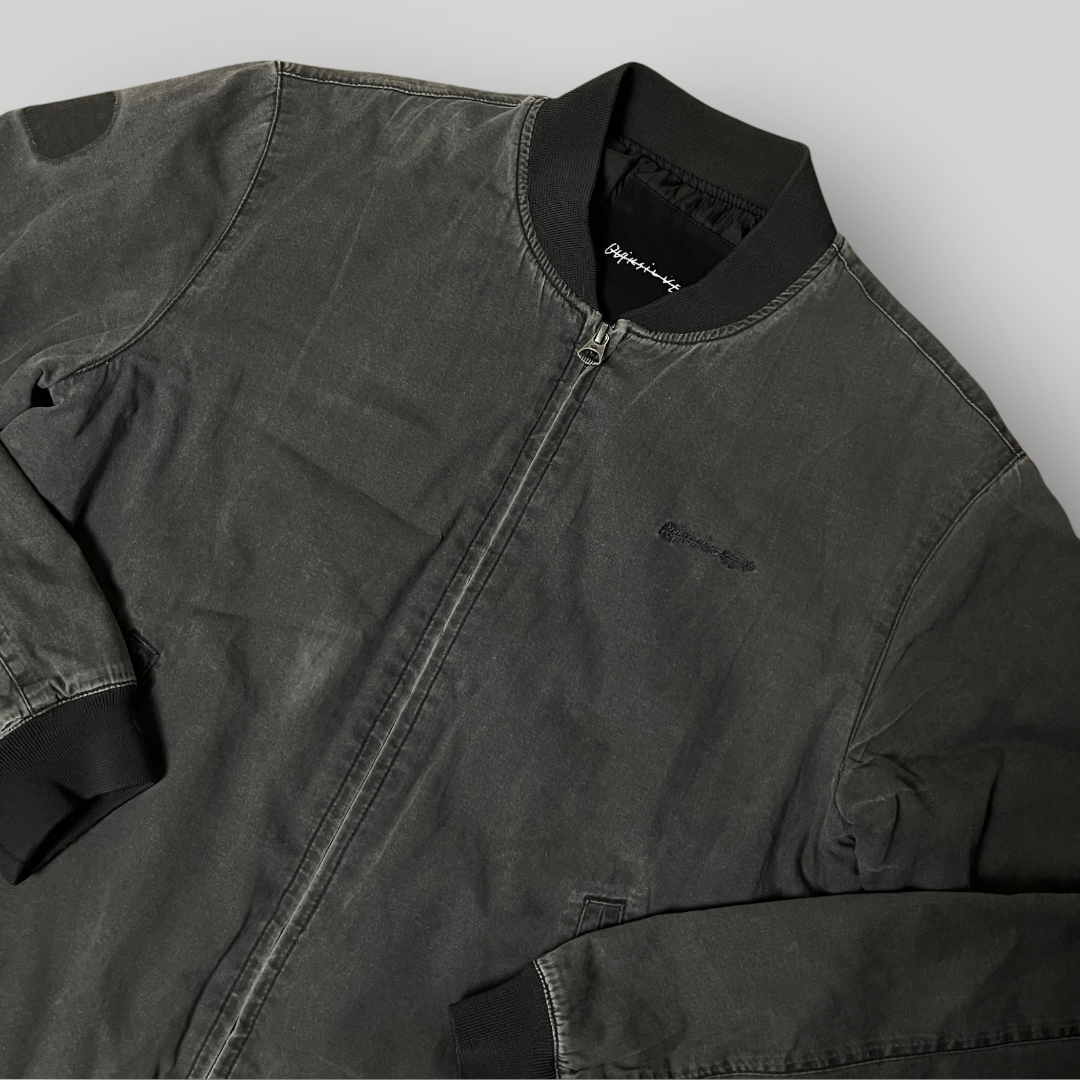 Quiksilver "Bad Medicine Bomber" Y2K Stone Washed Canvas Skater Bomber Jacket (2012-2016)