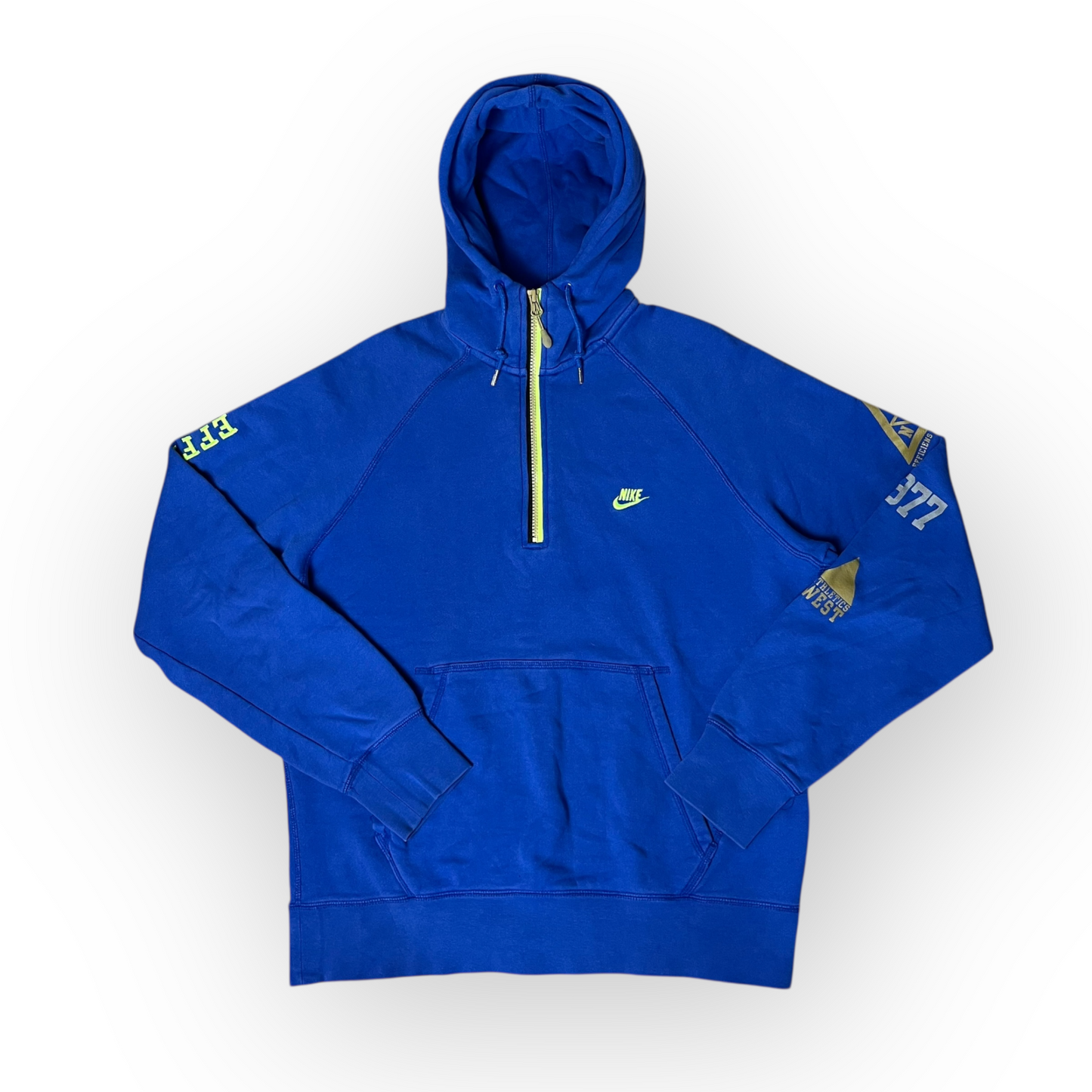 Nike Vintage 00's Spell Out Y2K Heavy Cotton Embroidered Zip-Up Hoodie