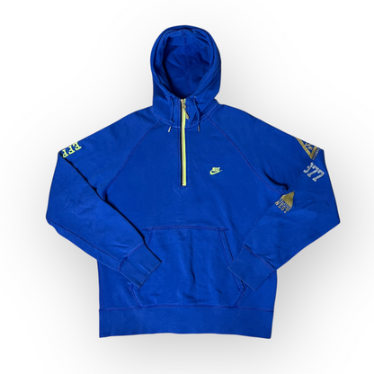 Nike Vintage 00's Spell Out Y2K Heavy Cotton Embroidered Zip-Up Hoodie