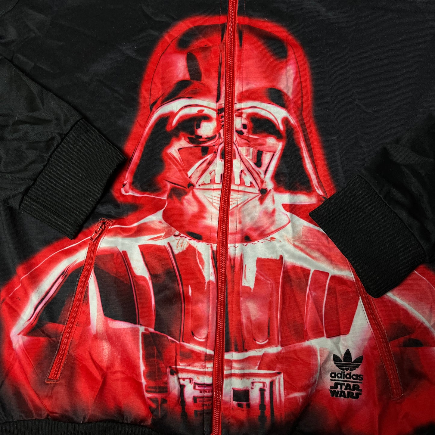 Adidas x Star Wars Dart Vader Y2K Graphic Zip-Up Sport Fleece Jacket