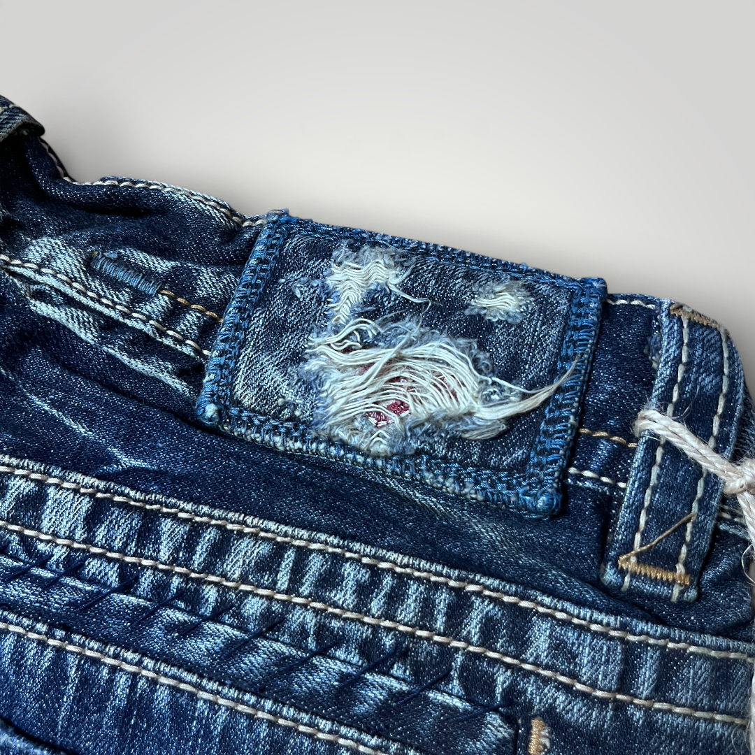 MEK Denim Vintage 2000's Y2K  Distressed Bootcut Jeans