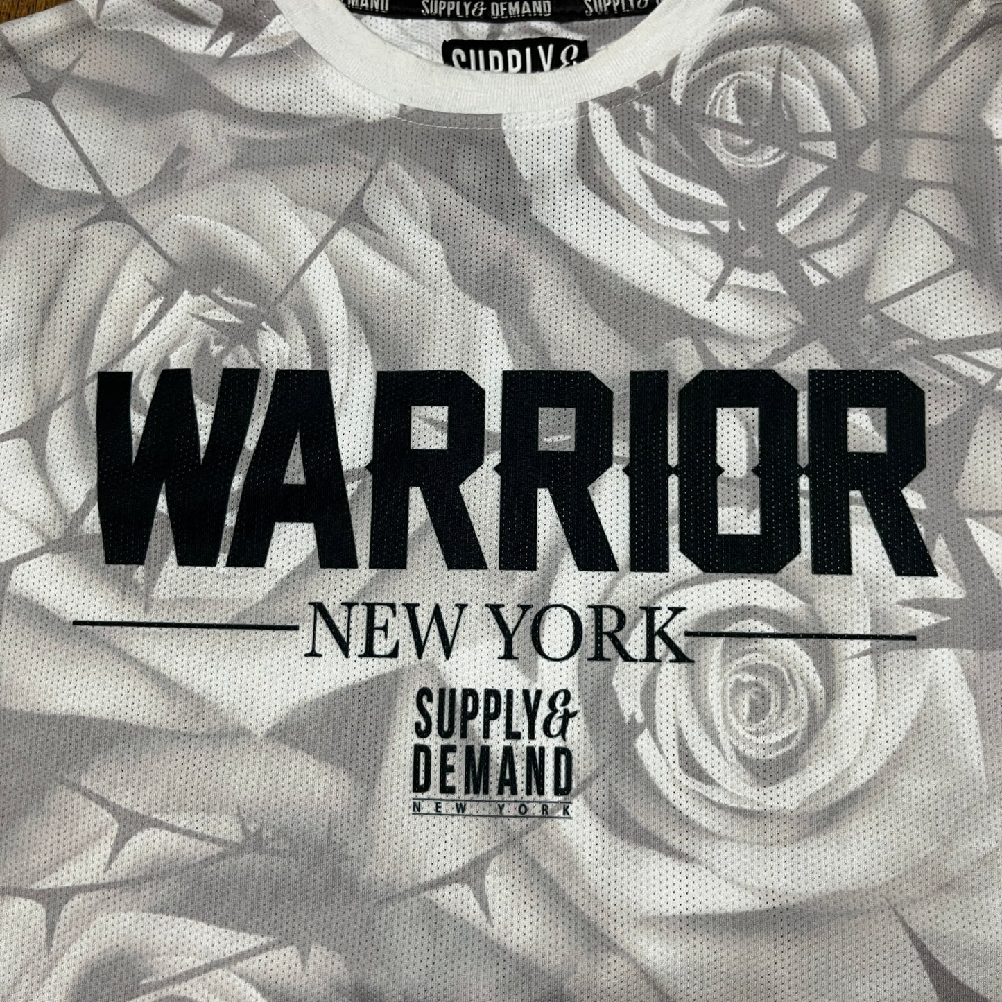 Supply & Demand 2016 Drop "Warrior" Y2K Hip-Hop Swag Graphic Zip Jersey T-Shirt