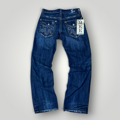 MEK Denim Vintage 2000's Y2K  Distressed Bootcut Jeans