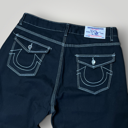 True Religion Y2K Heavy Cotton Jeans White Stitch (Replica)