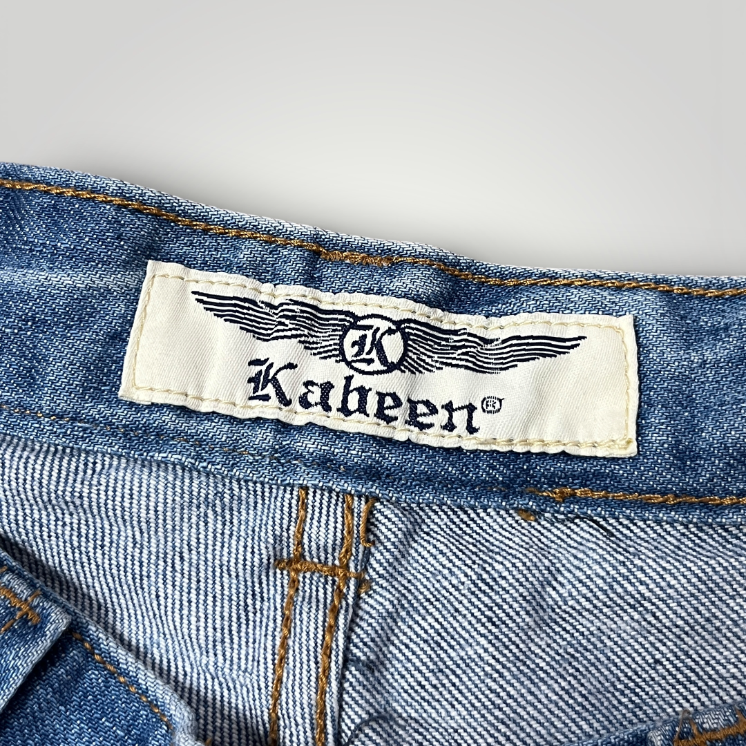 Kabeen Vintage 2000's Y2K Distressed Stacked Fit Heavy Cotton Jeans