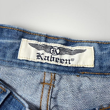 Kabeen Vintage 2000's Y2K Distressed Stacked Fit Heavy Cotton Jeans