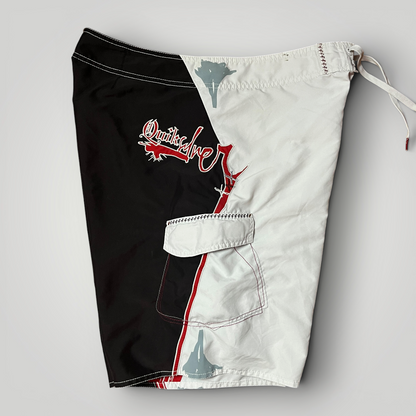 Quiksilver Vintage 2000's Y2K Embroidered Graphic Surf Jorts Shorts