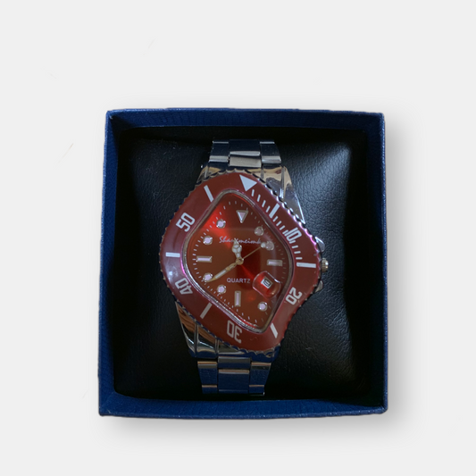 Y2K Twisted Royal Red Watch