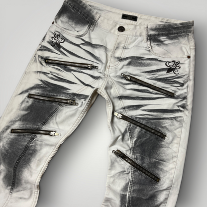 KINGZ Vintage 2010's Y2K Biker Stacked Fit Jeans