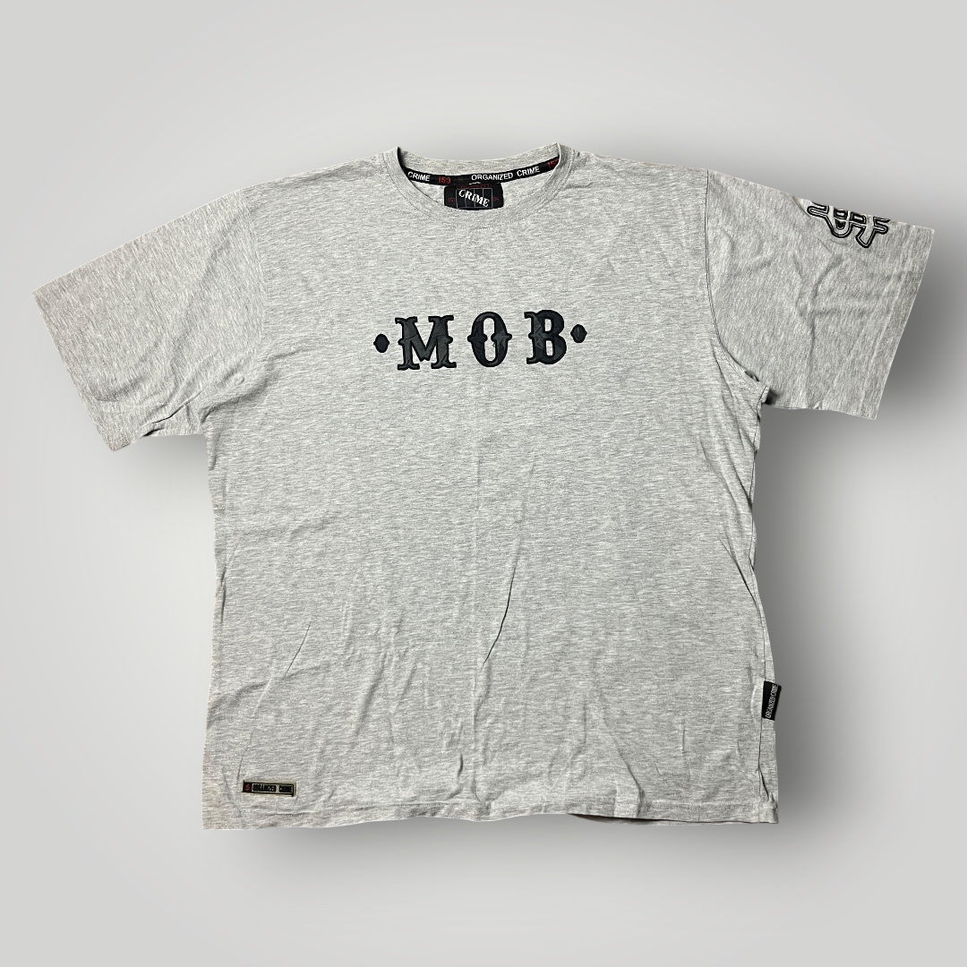 Organized Crime "Money Over Bitches" Y2K Lettered Hip-Hop T-Shirt