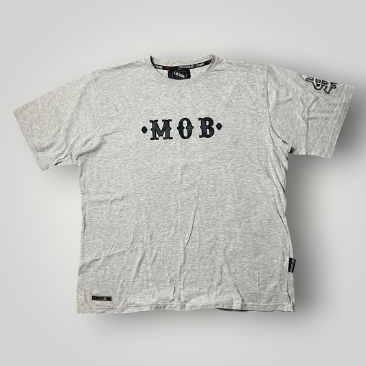 Organized Crime "Money Over Bitches" Y2K Lettered Hip-Hop T-Shirt