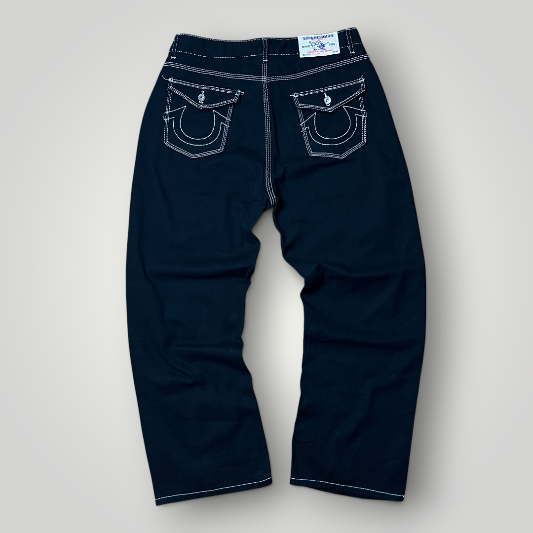 True Religion Y2K Heavy Cotton Jeans White Stitch (Replica)