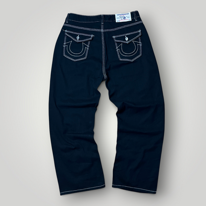 True Religion Y2K Heavy Cotton Jeans White Stitch (Replica)