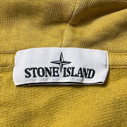 Stone Island Autumn/Winter 2018 Malfile Cotton Fleece Garment-Dyed Hooded Zip-Up Hoodie