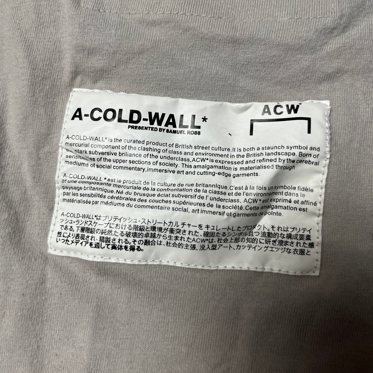 A-COLD-WALL* Architectural Render T-Shirt (Replica)