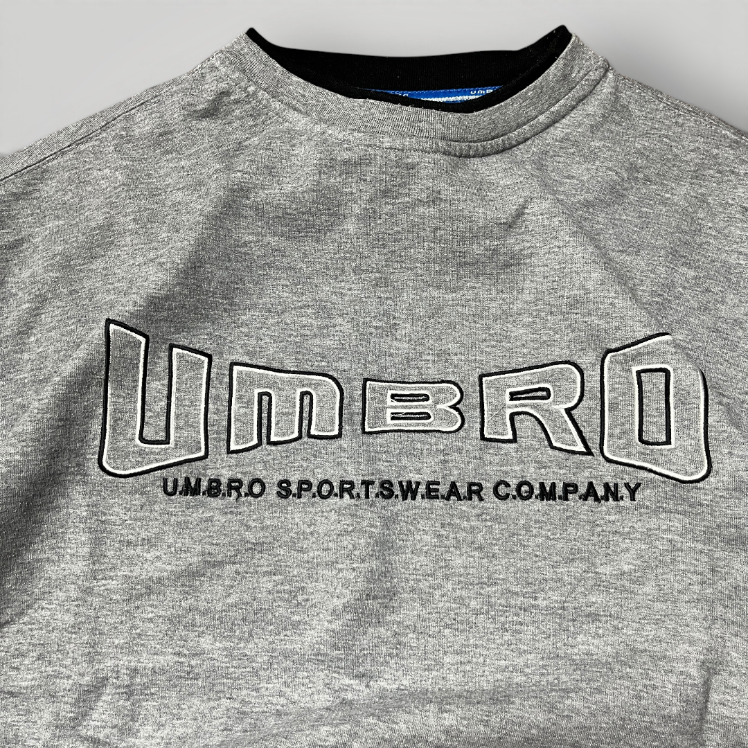 Umbro Vintage 90's Y2K Hip-Hop Embroidered Spellout Boxy Fit Sweatshirt Crewneck