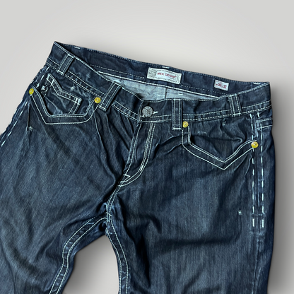 MEK Denim Vintage 2000's Y2K  Distressed Bootcut Jeans