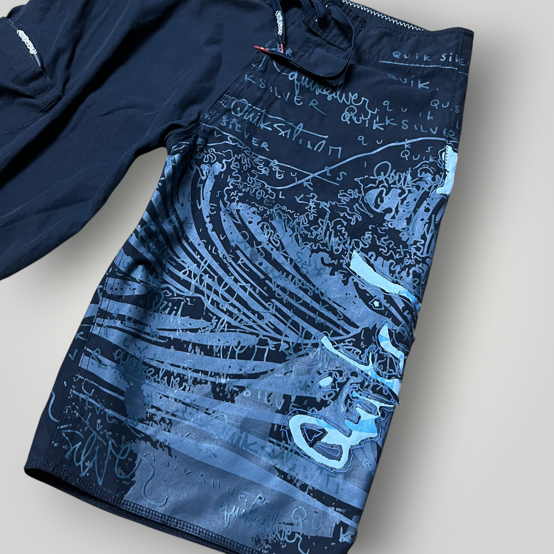 Quiksilver Vintage 2000's Y2K Graphic Board Surf Shorts