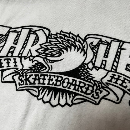 Thrasher x Anti Hero Mag Banner Heavy Cotton Tubular Knit Graphic Skater T-Shirt