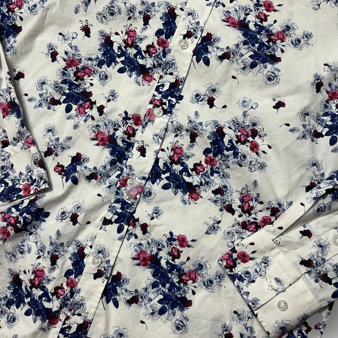 Alexandre Floral Luxury Casual Button Up Long Sleeve Shirt