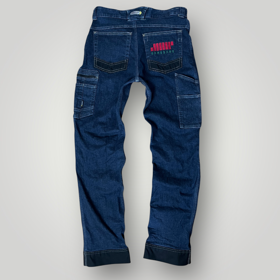 Dassy Heavy Cotton Embroidered Hip-Hop Work Cargo Jeans