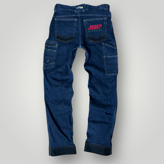 Dassy Heavy Cotton Embroidered Hip-Hop Work Cargo Jeans