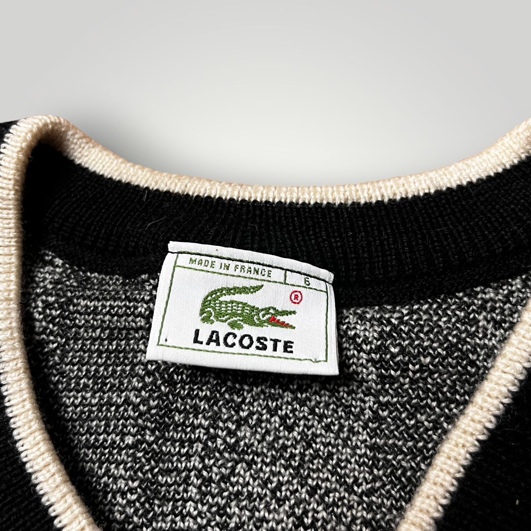 Lacoste Vintage 80's Coogi Style Made In France Wool Sweater