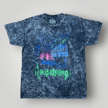 Goosebumps Welcome To Horrorland Heavy Cotton Y2K Graphic Tubular Knit T-Shirt