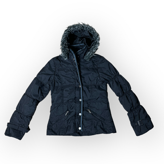 Gold Digga Y2K Puffer Fur Jacket (Дамско)