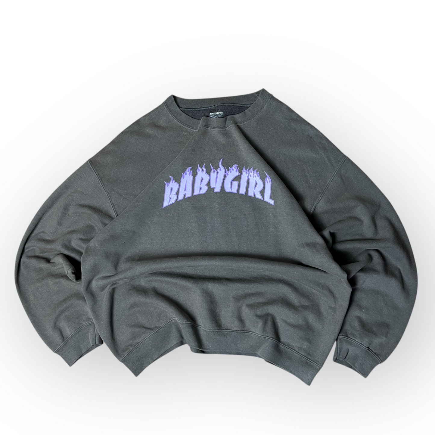"Babygirl" Thrasher Style Y2K Lettered Graphic Sweatshirt Crewneck