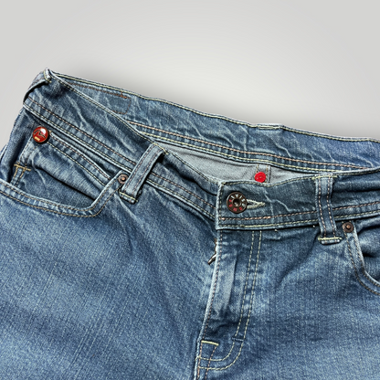 Evisu x Puma Vintage 2000's "True Love Never Dies" Y2K Hip-Hop Denim Shorts (Jorts)