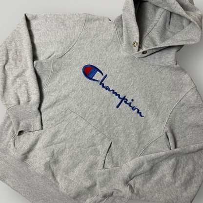 Champion Vintage "Reverse Weave Warm Up" Heavy Cotton Boxy Embroidered Hoodie (430GSM)