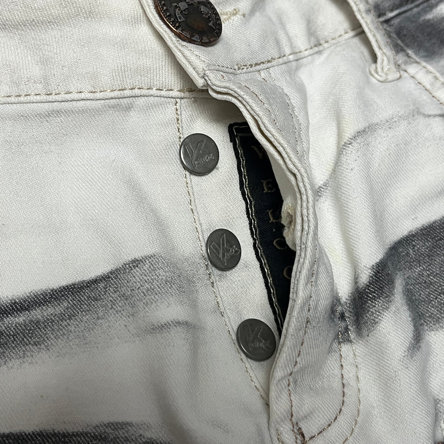 KINGZ Vintage 2010's Y2K Biker Stacked Fit Jeans