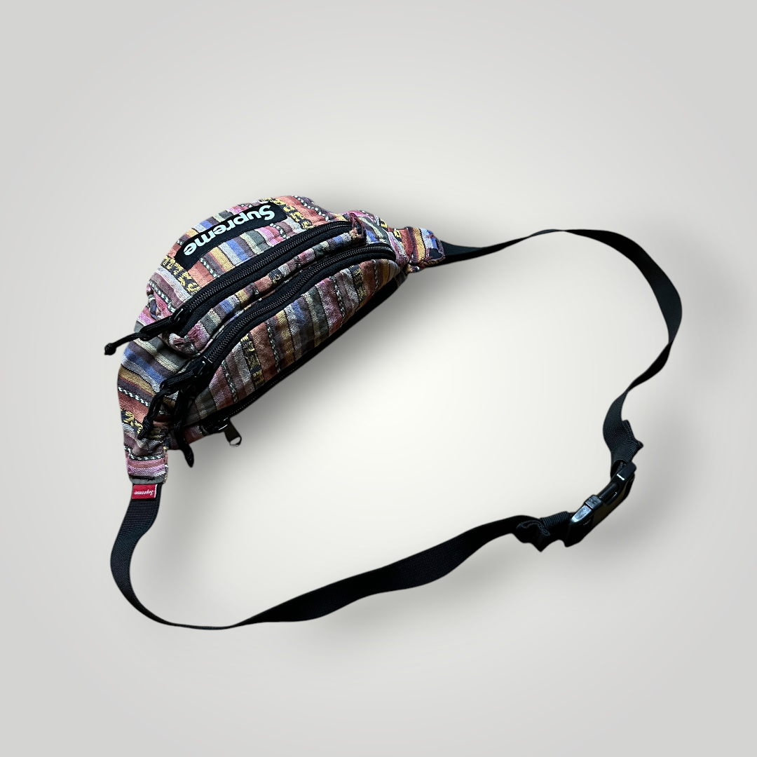 Supreme Box Logo Fanny Pack "Woven Stripe SS20"